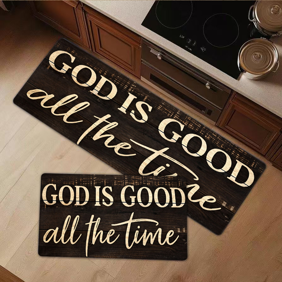 Home Goods Bathroom Rugs - 1/2/3Pcs Flannel Kitchen Mat—God Is Good