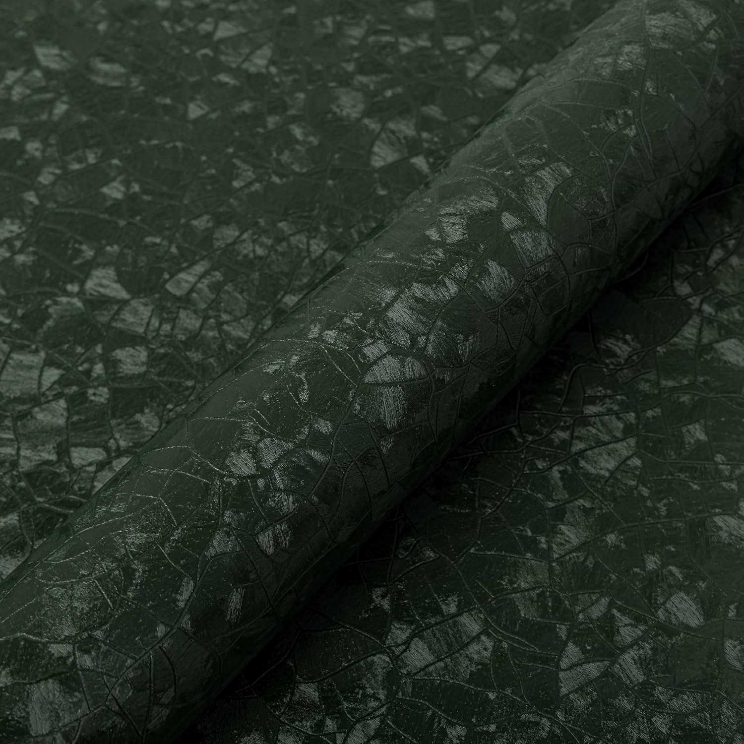 Home Bathroom Wallpaper - Dark Green Peel and Stick Wallpaper