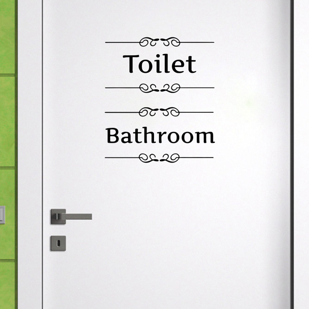 4Pcs Bathroom Wall Stickers To - Home Bathroom Door Design บทวิจารณ์และราคา