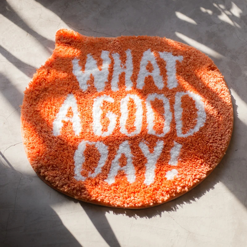Orange Flocking Floor Rug What - Home Goods Bathroom Rugs บทวิจารณ์และราคา