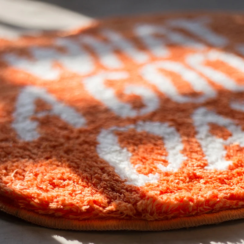 Orange Flocking Floor Rug What - Home Goods Bathroom Rugs บทวิจารณ์และราคา