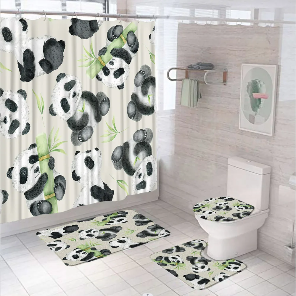 4Pc Watercolor Green Bamboo Sh - Zara Home Bathroom Rug บทวิจารณ์และราคา