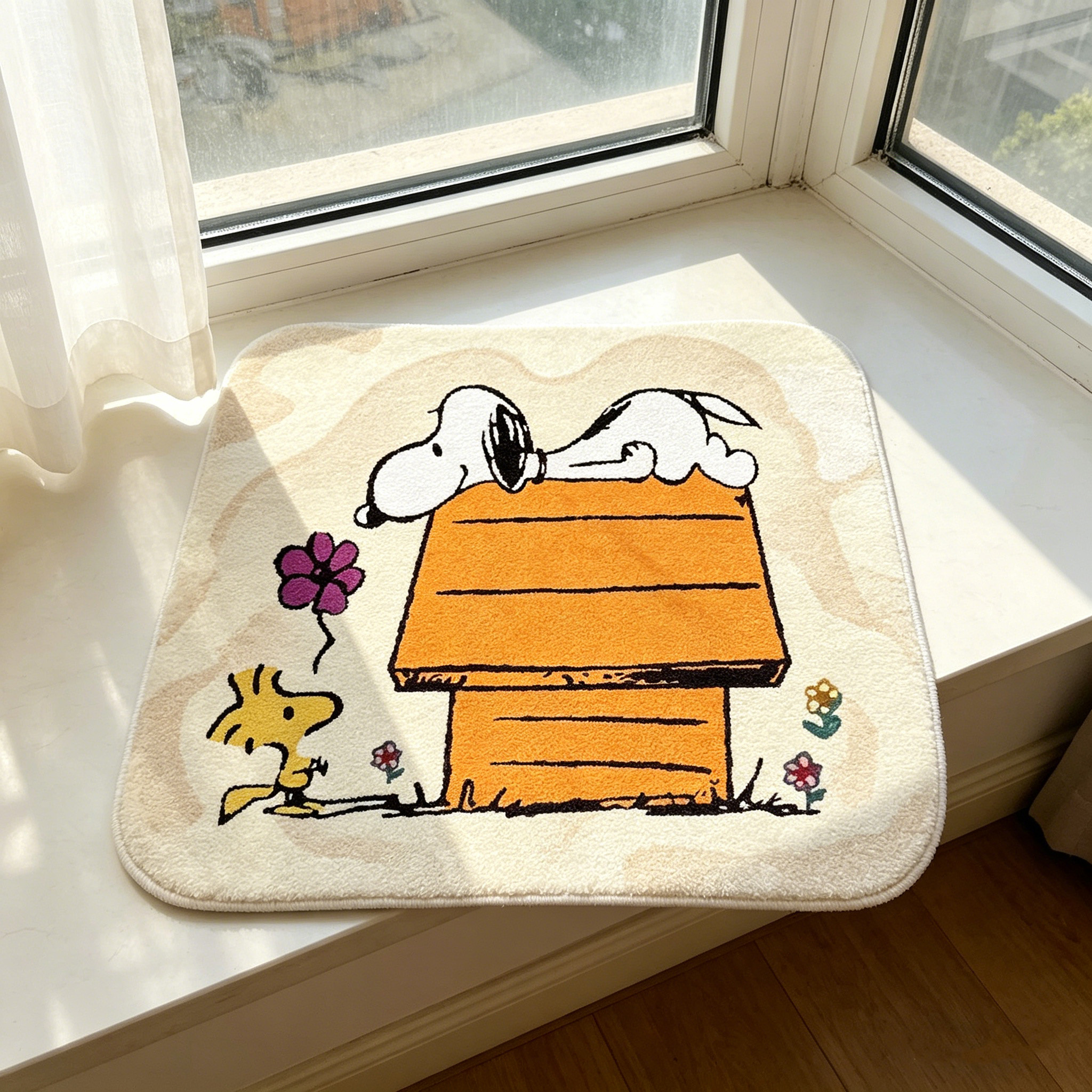 Cute Cartoon Snoopy House Shap - Home Goods Bathroom Rugs บทวิจารณ์และราคา