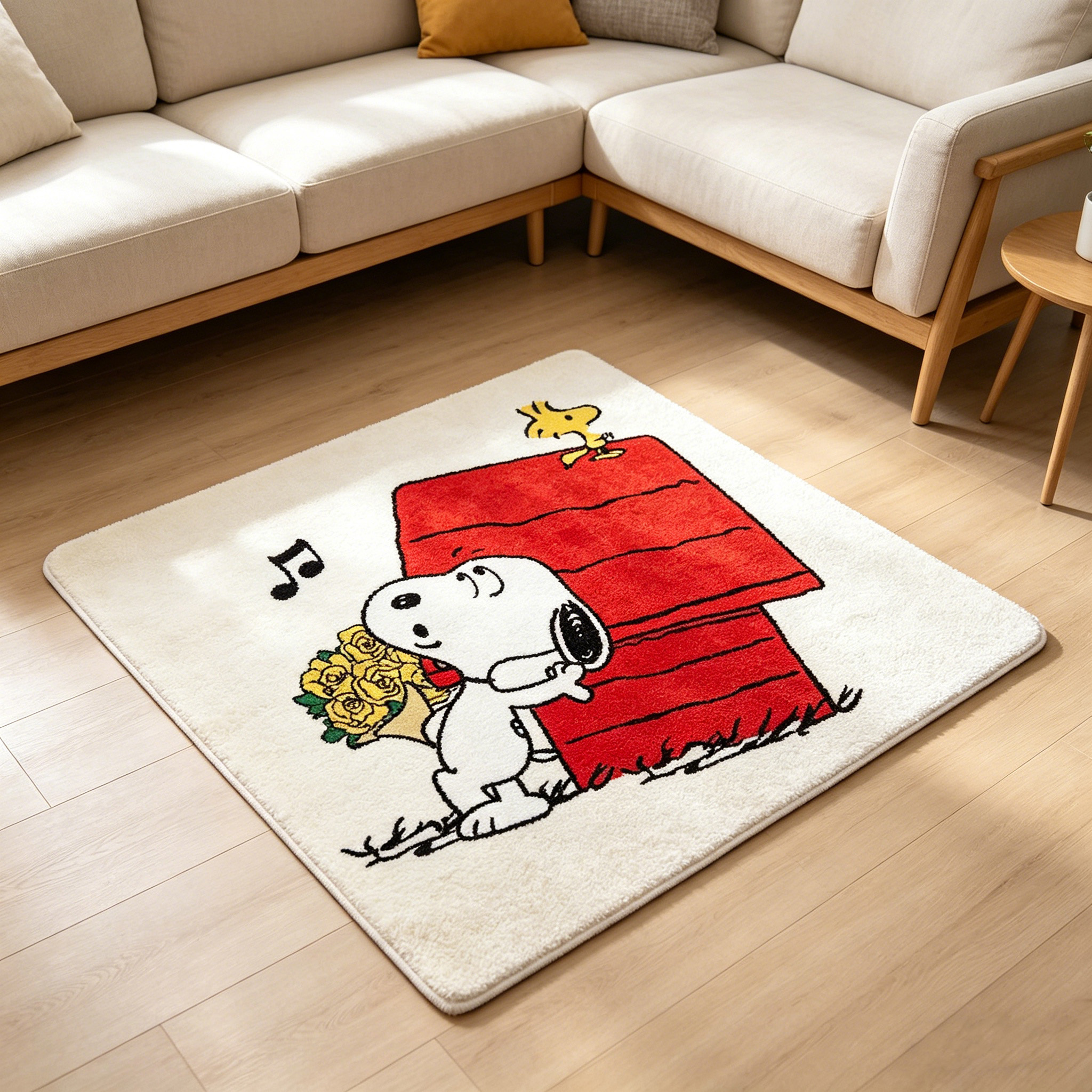 Cute Cartoon Snoopy House Shap - Home Goods Bathroom Rugs บทวิจารณ์และราคา