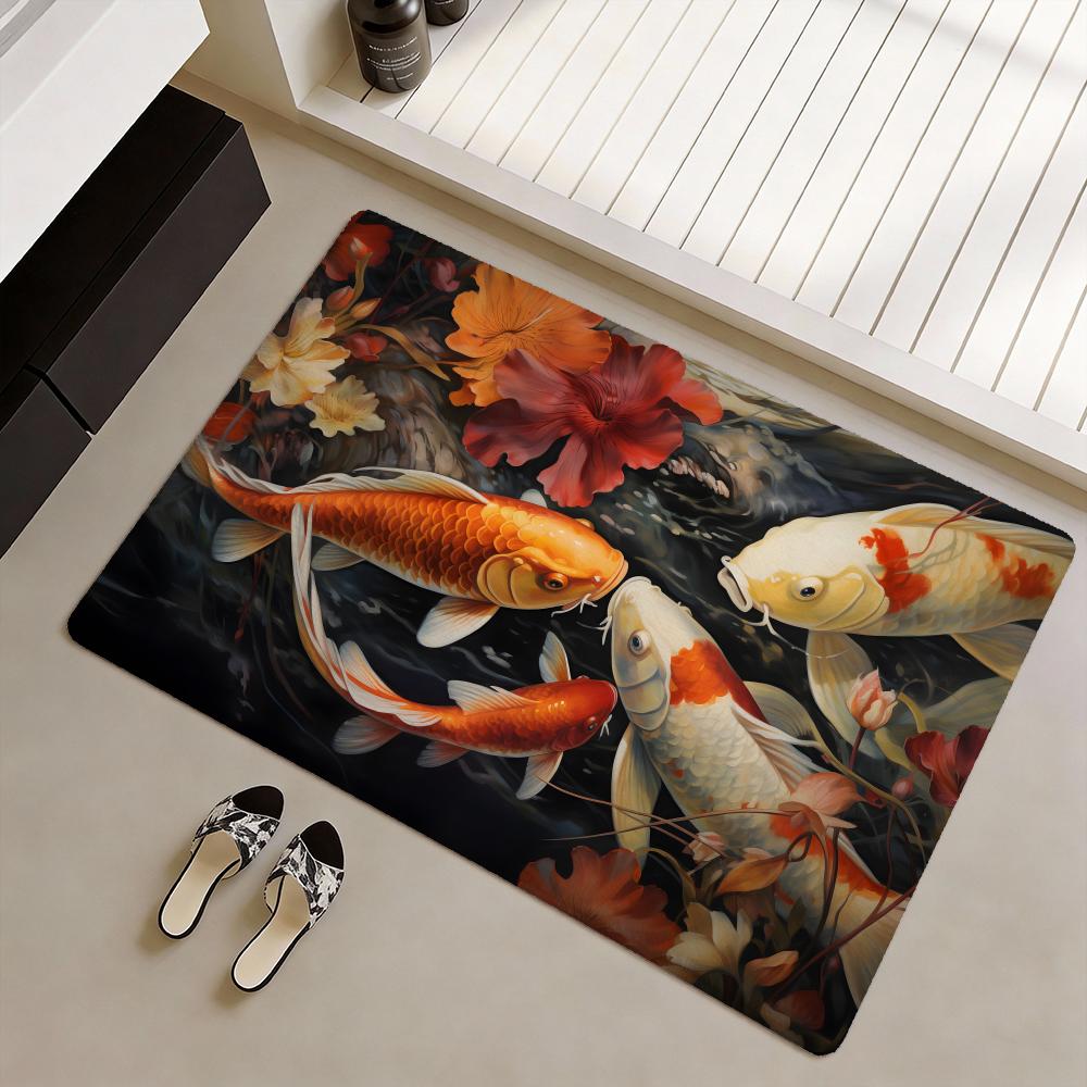 Koi fish that bring you good l - Home Goods Bathroom Rugs บทวิจารณ์และราคา