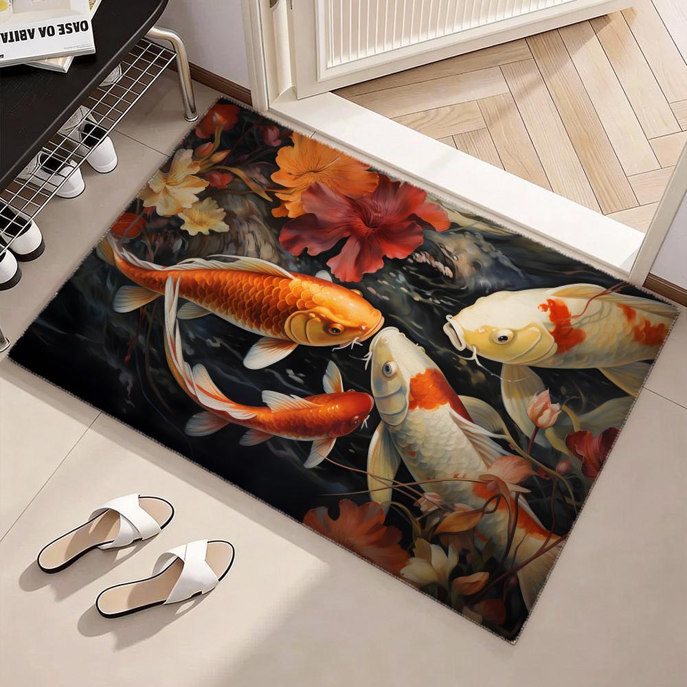 Koi fish that bring you good l - Home Goods Bathroom Rugs บทวิจารณ์และราคา