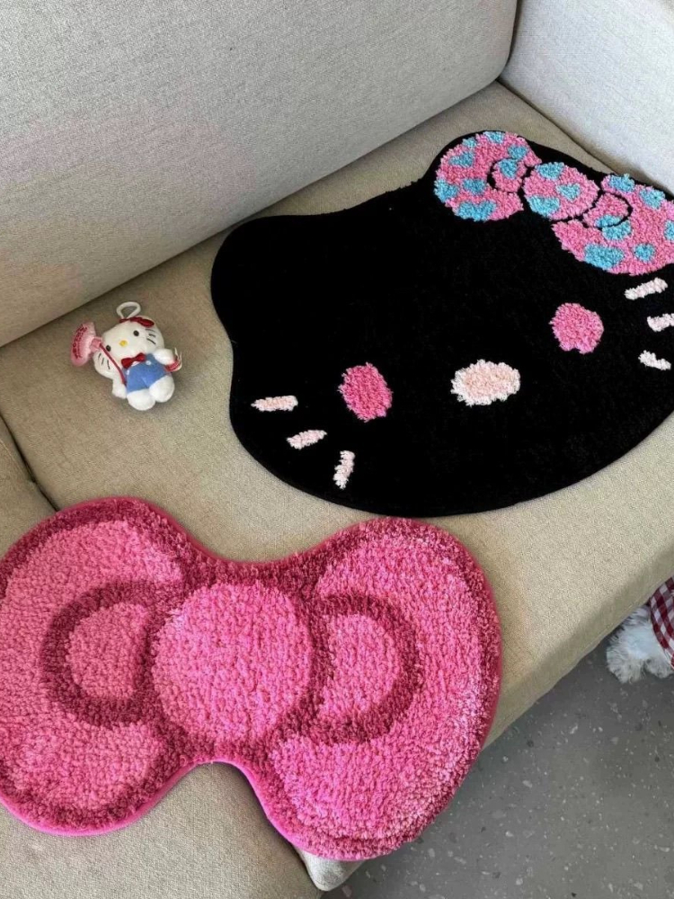 Kawaii hello kitty korean bow  - Home Goods Bathroom Rugs บทวิจารณ์และราคา