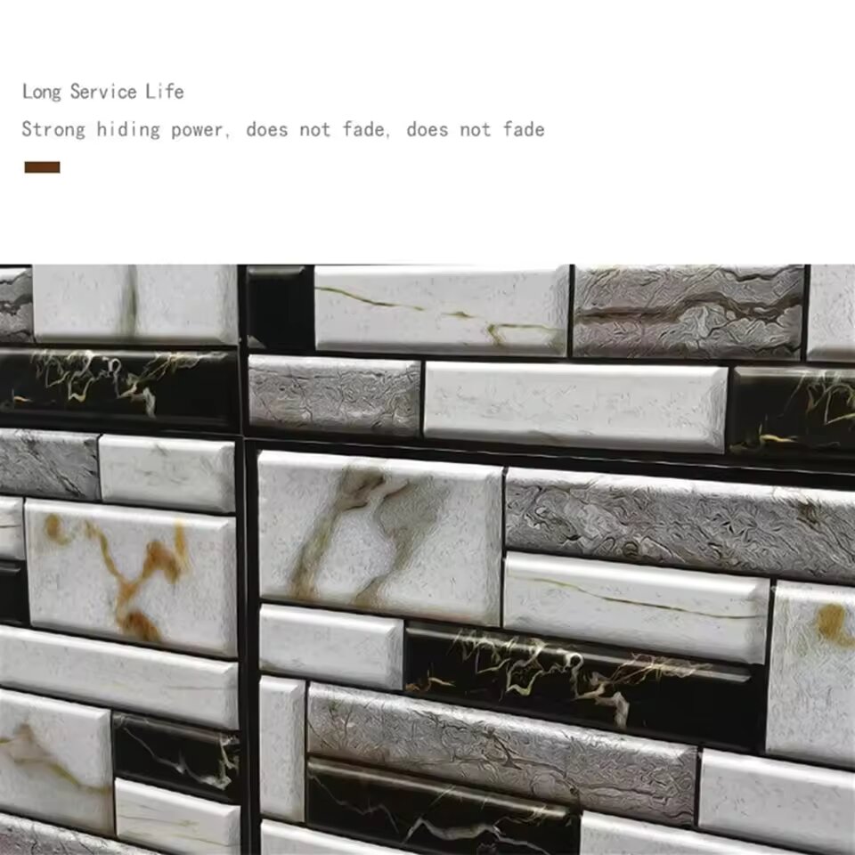 5/10pcs Self Adhesive Tile Wal - Home Bathroom Wallpaper บทวิจารณ์และราคา