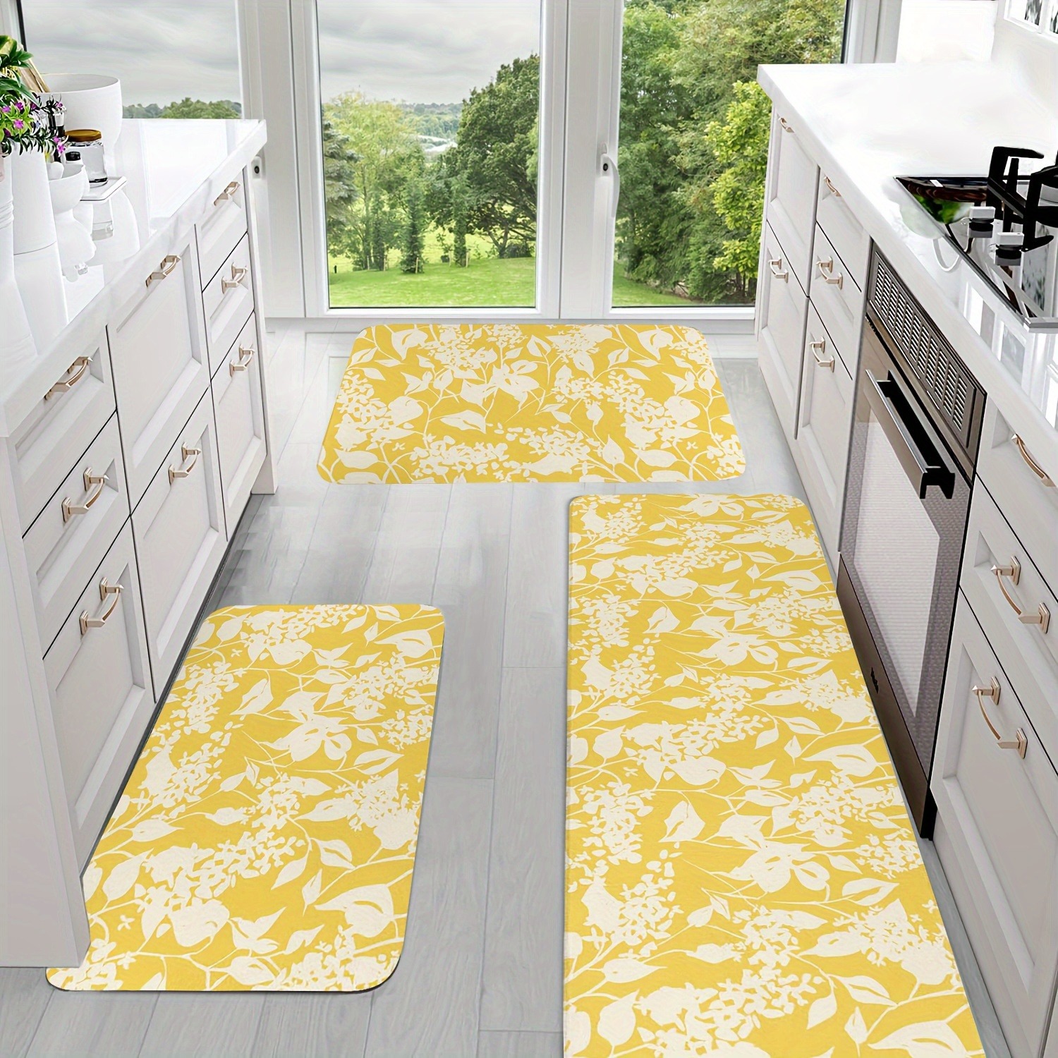 1PC Flower and Leaves Pattern  - Home Bathroom Door Design บทวิจารณ์และราคา