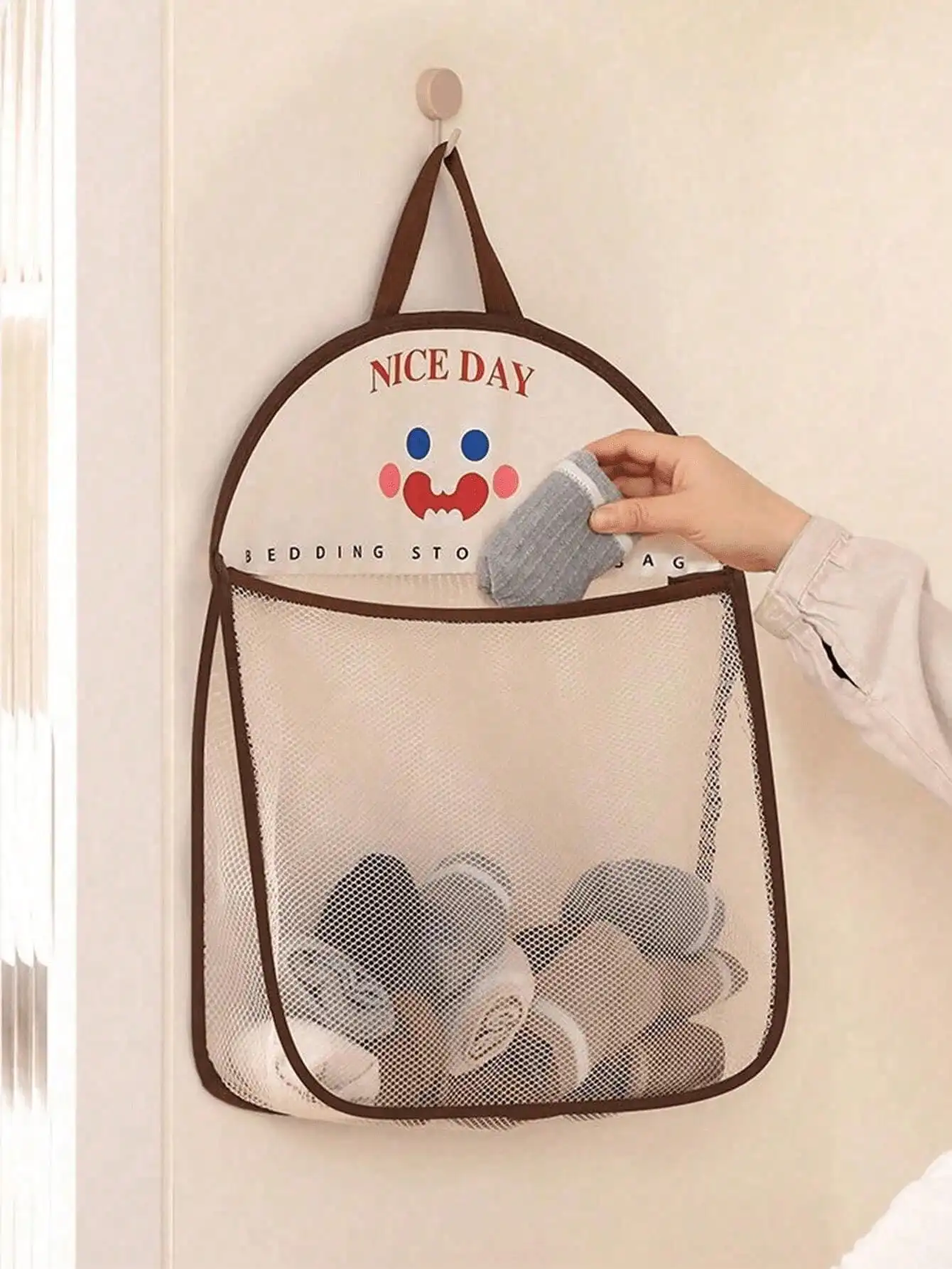 4pcs Hanging Mesh Storage Bags - Home Essentials Bathroom Storage บทวิจารณ์และราคา