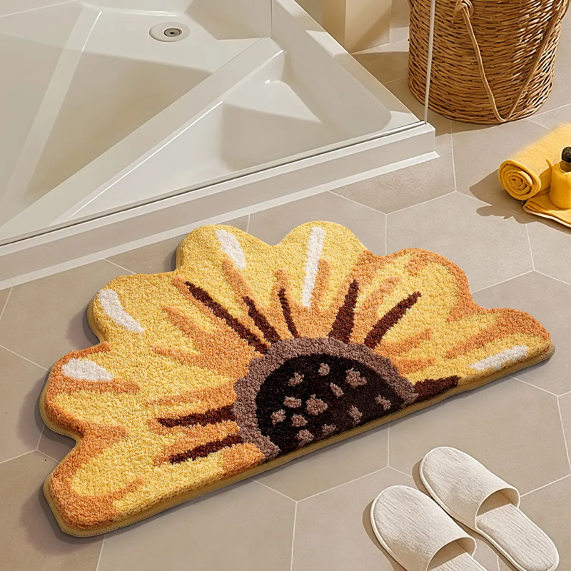 VIKAMA Small Fresh Green Leaf  - Zara Home Bathroom Rug บทวิจารณ์และราคา