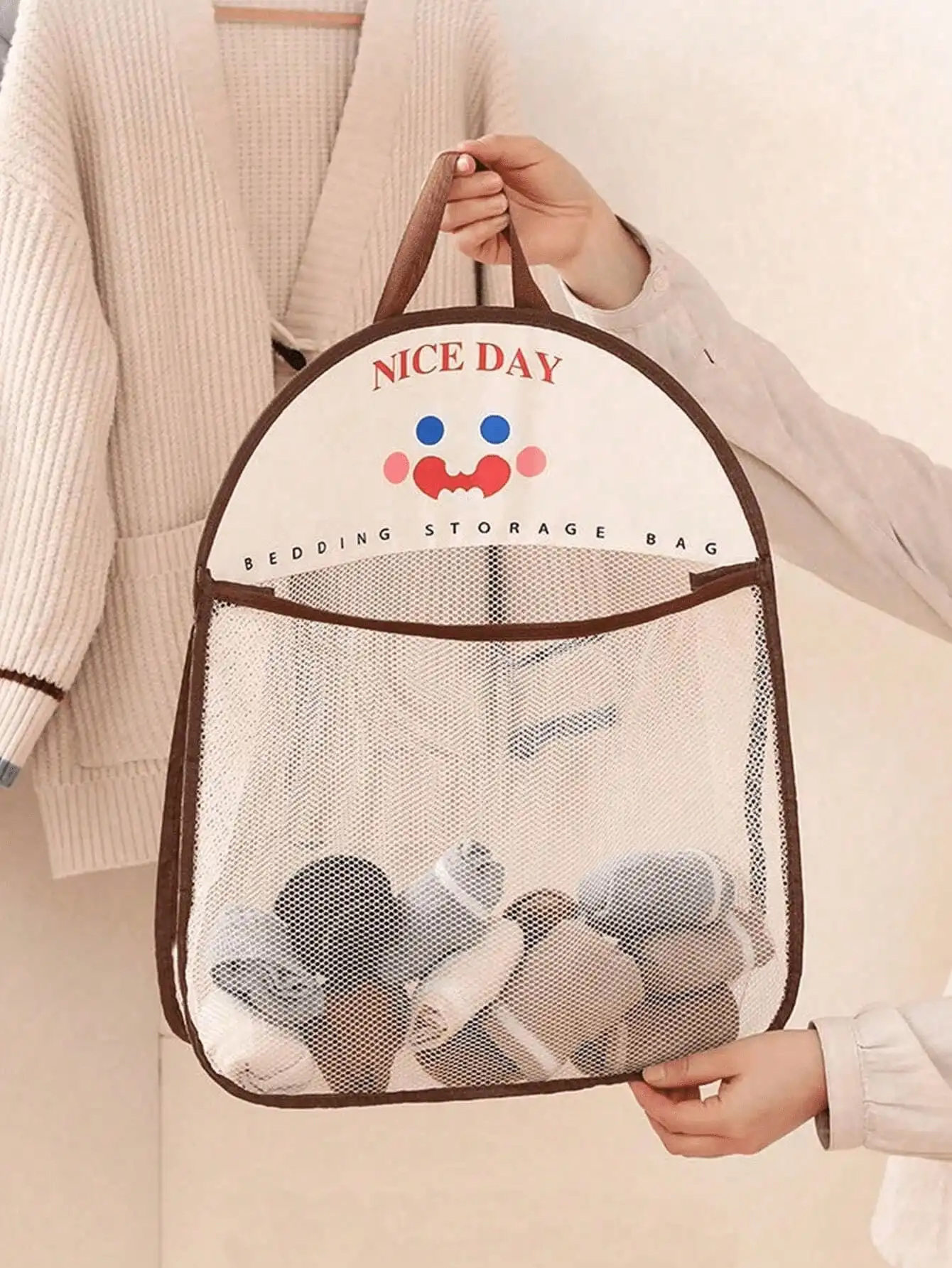 4pcs Hanging Mesh Storage Bags - Home Essentials Bathroom Storage บทวิจารณ์และราคา