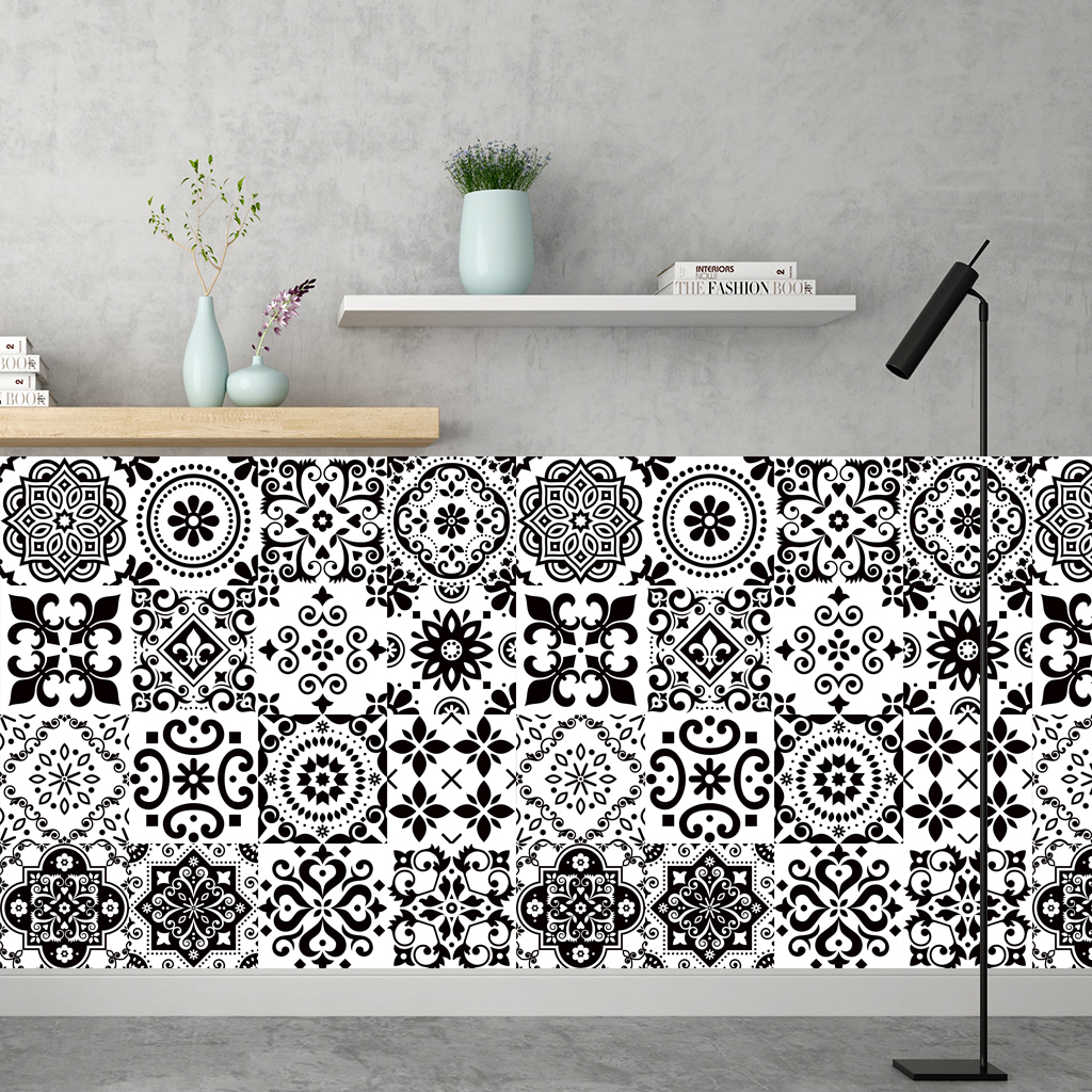 16pcs/set Waterpoof Wall Stick - Home Bathroom Wallpaper บทวิจารณ์และราคา