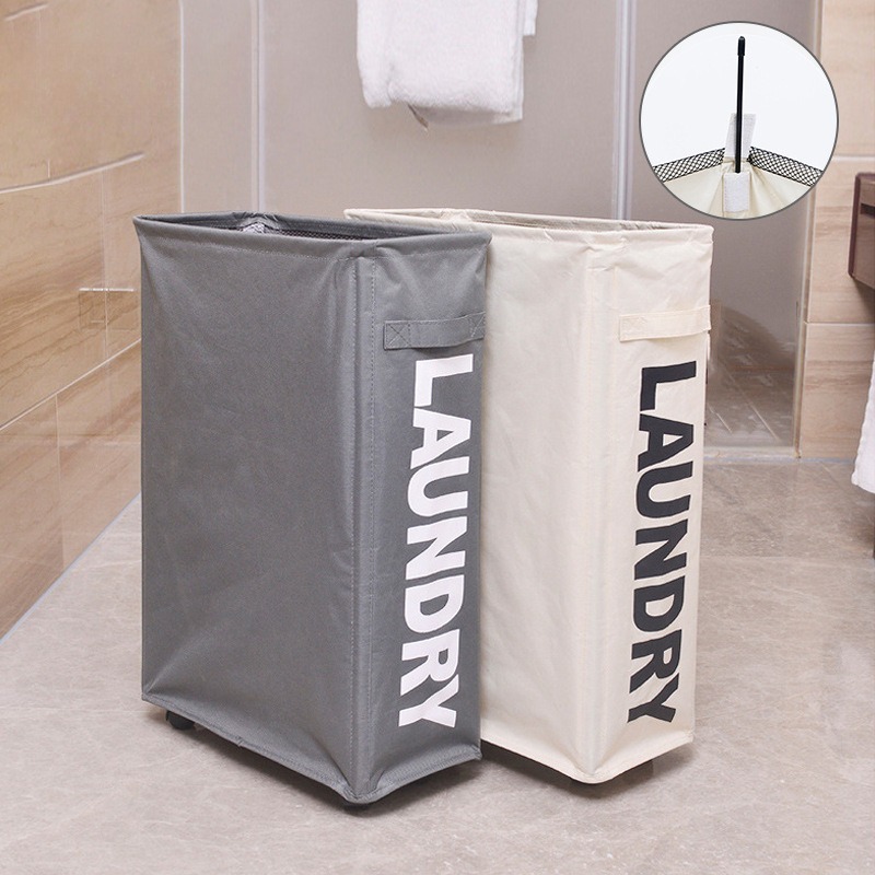 Foldable Fabric Laundry Hamper - Home Essentials Bathroom Storage บทวิจารณ์และราคา
