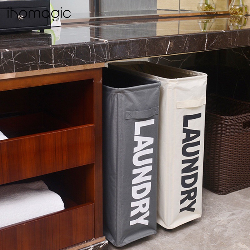 Foldable Fabric Laundry Hamper - Home Essentials Bathroom Storage บทวิจารณ์และราคา