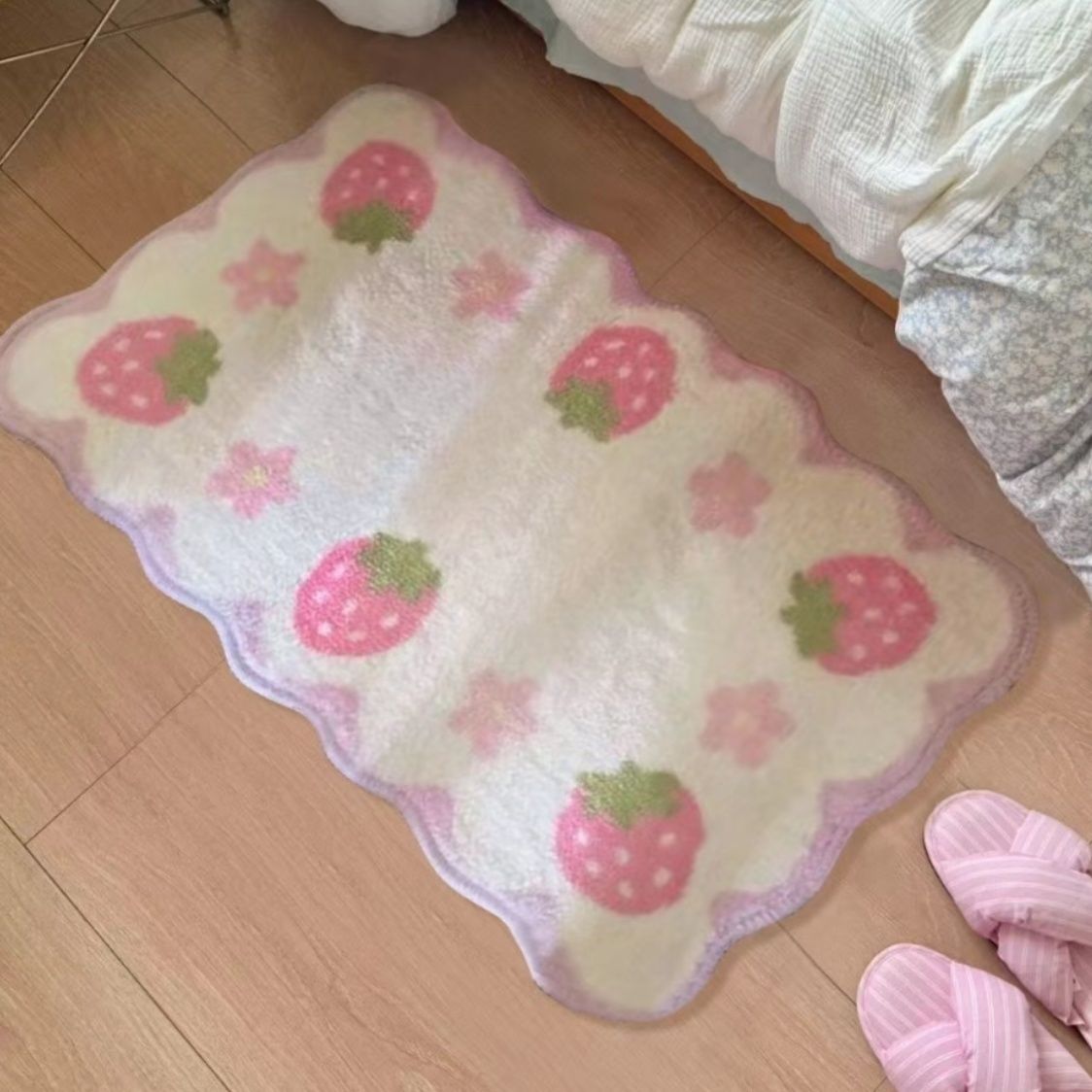 VIKAMA Sweet Strawberry Floor  - Zara Home Bathroom Rug บทวิจารณ์และราคา