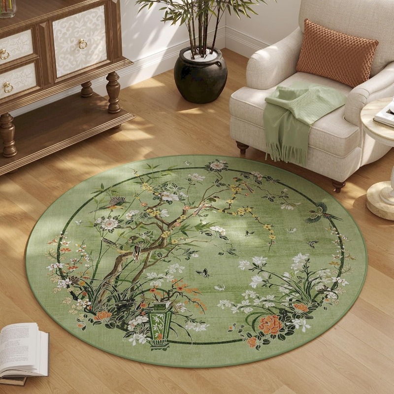 Chinese Floral Bird Pattern Ro - Zara Home Bathroom Rug บทวิจารณ์และราคา