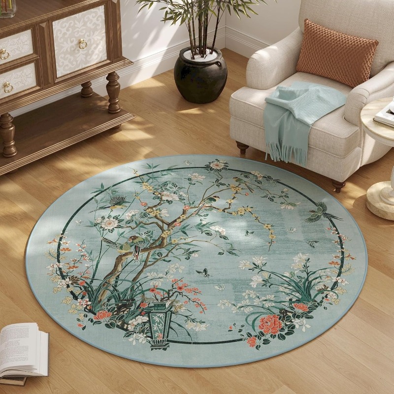 Chinese Floral Bird Pattern Ro - Zara Home Bathroom Rug บทวิจารณ์และราคา