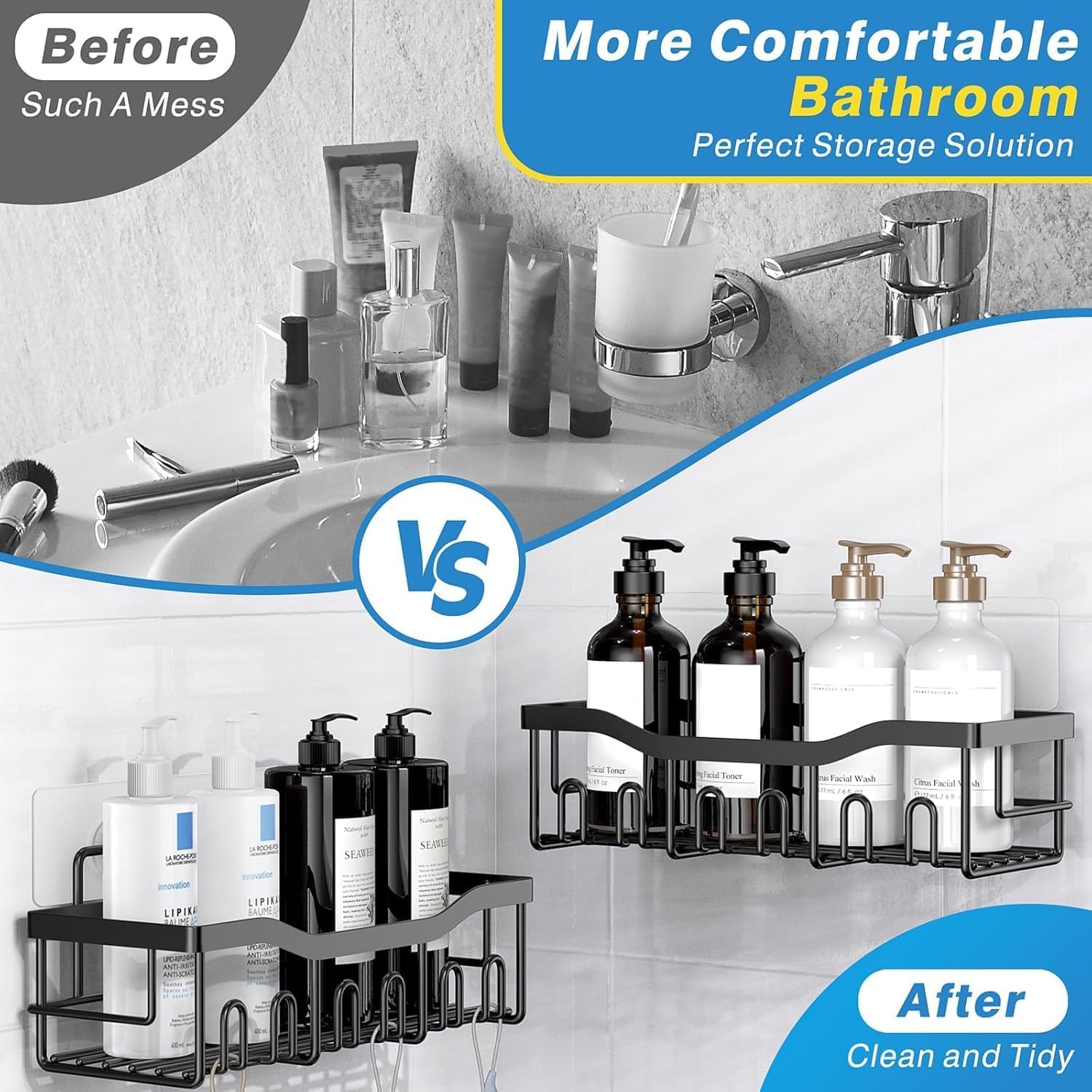 5-Pack Rustproof Stainless Ste - Home Essentials Bathroom Storage บทวิจารณ์และราคา