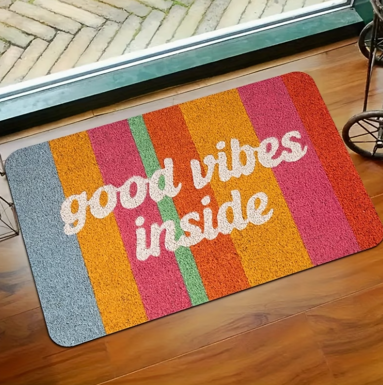 Good Vibes Only Welcome Mat -  - Home Goods Bathroom Rugs บทวิจารณ์และราคา