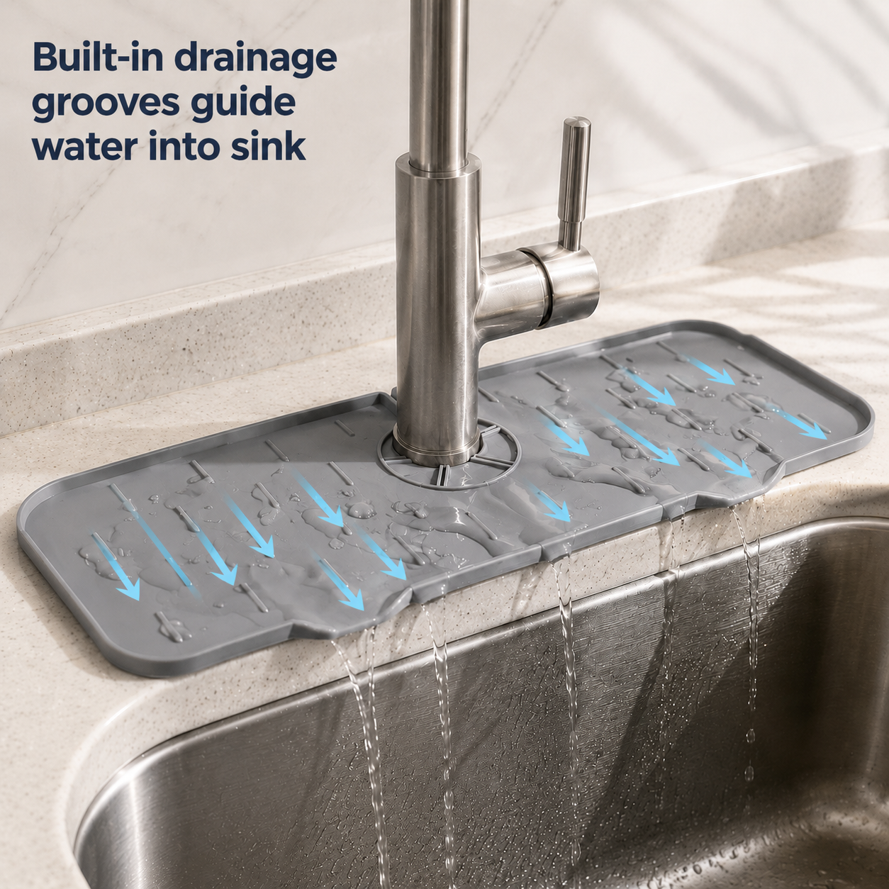 1pcFoldable TPE Sink Splash Gu - Home Essentials Bathroom Storage บทวิจารณ์และราคา