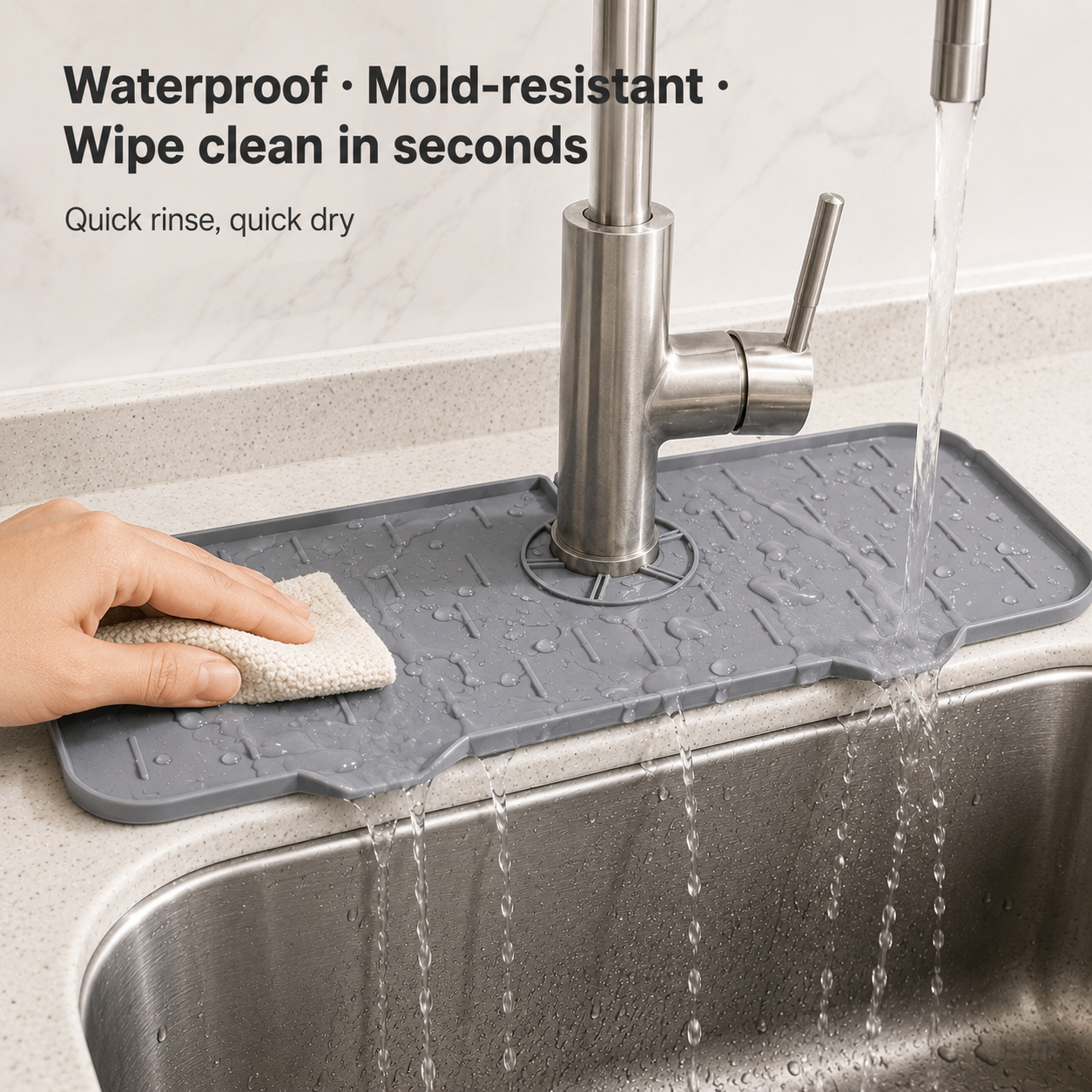 1pcFoldable TPE Sink Splash Gu - Home Essentials Bathroom Storage บทวิจารณ์และราคา