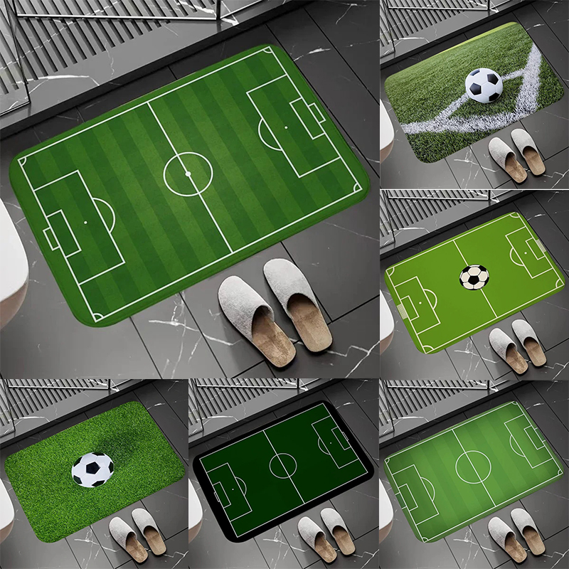 Soccer Field Pattern Door Mat  - Zara Home Bathroom Rug บทวิจารณ์และราคา