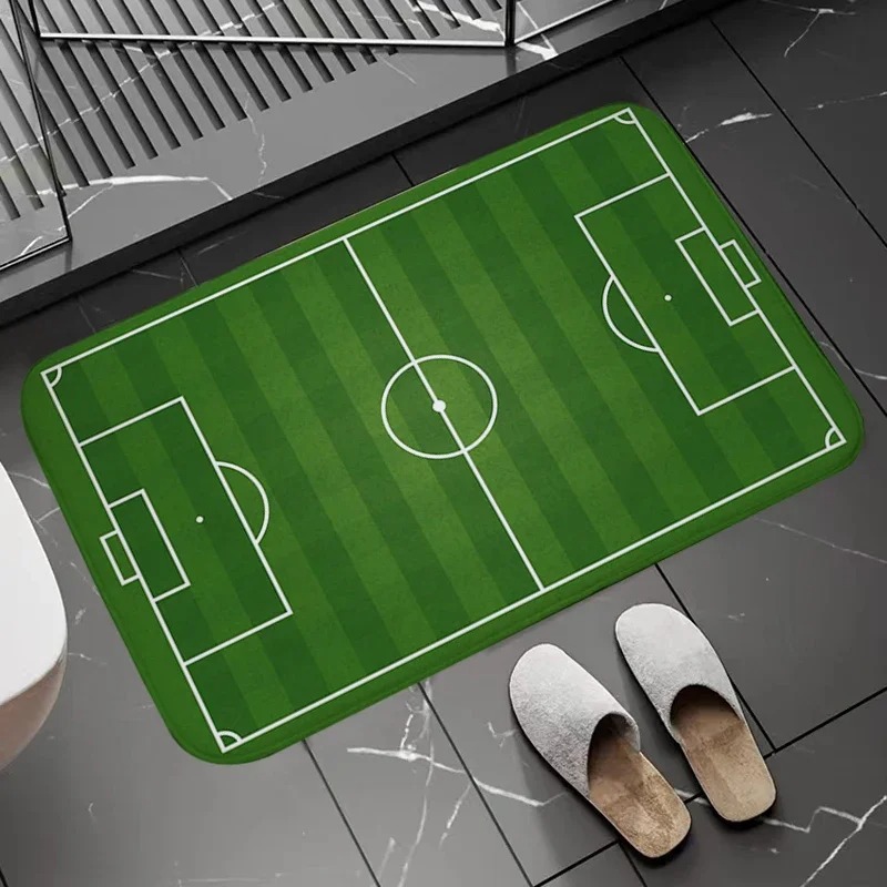 Soccer Field Pattern Door Mat  - Zara Home Bathroom Rug บทวิจารณ์และราคา