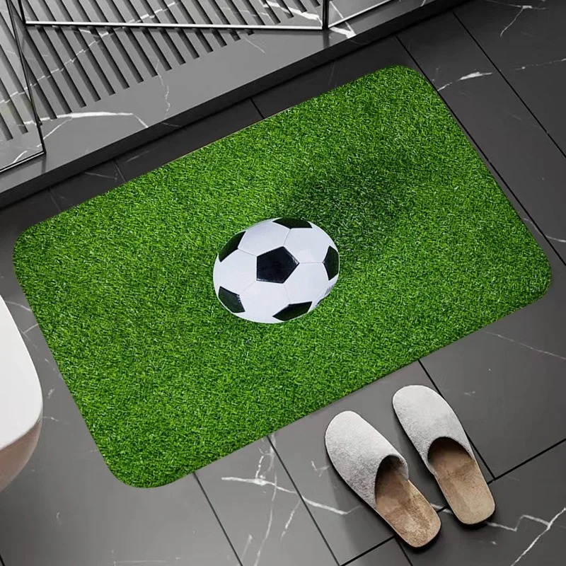 Soccer Field Pattern Door Mat  - Zara Home Bathroom Rug บทวิจารณ์และราคา