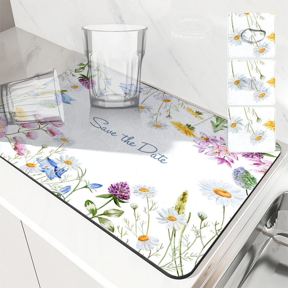 Absorbent Coffee Mat Dish Drai - Zara Home Bathroom Rug บทวิจารณ์และราคา