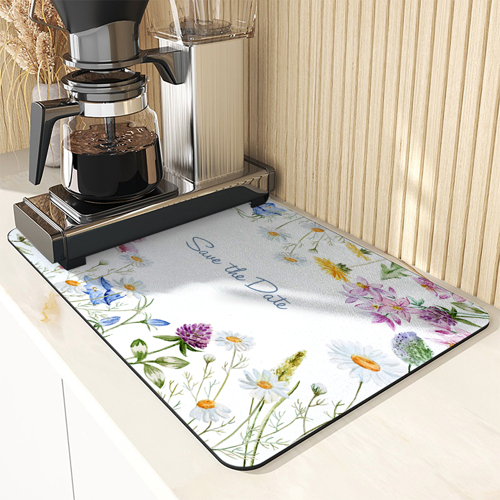 Absorbent Coffee Mat Dish Drai - Zara Home Bathroom Rug บทวิจารณ์และราคา
