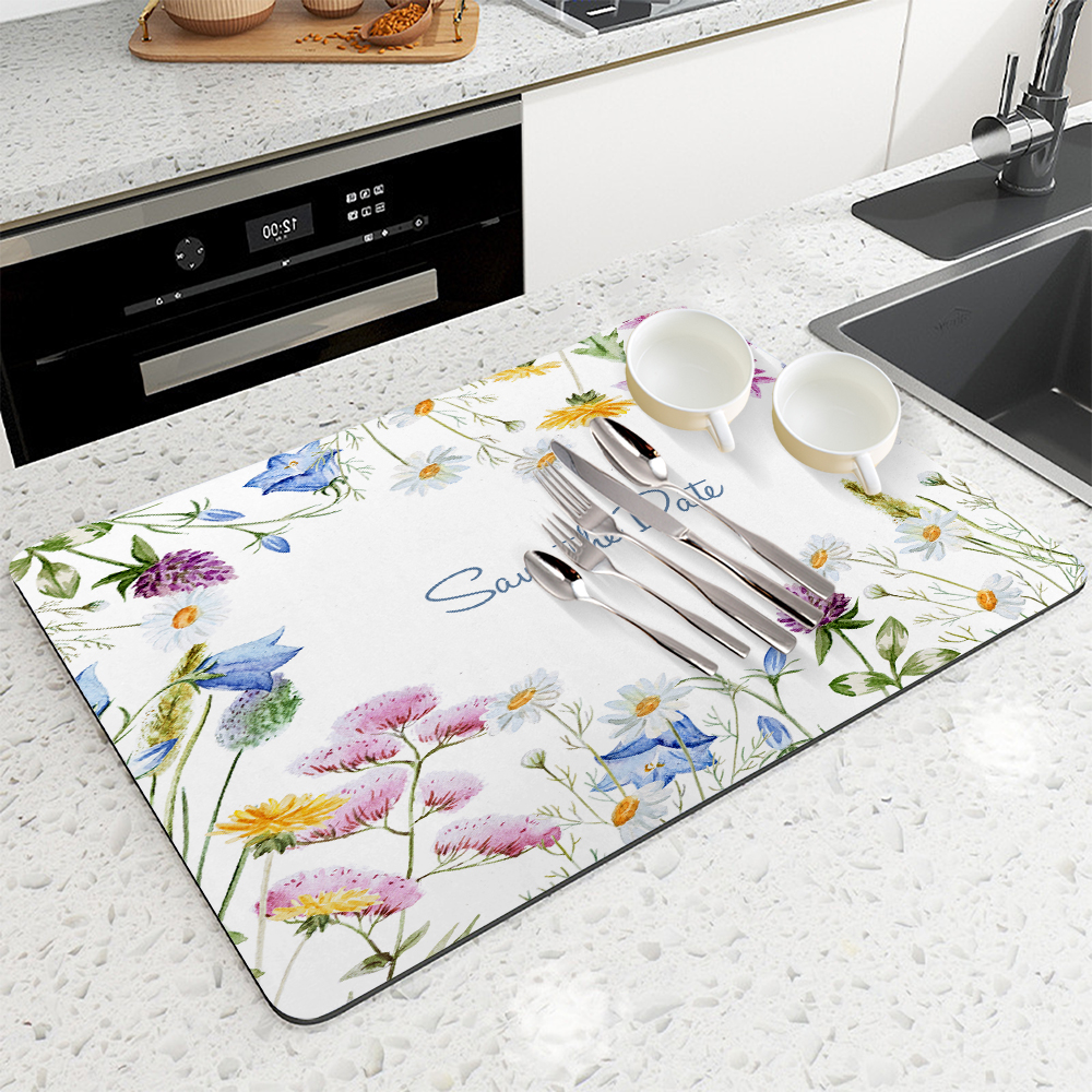 Absorbent Coffee Mat Dish Drai - Zara Home Bathroom Rug บทวิจารณ์และราคา