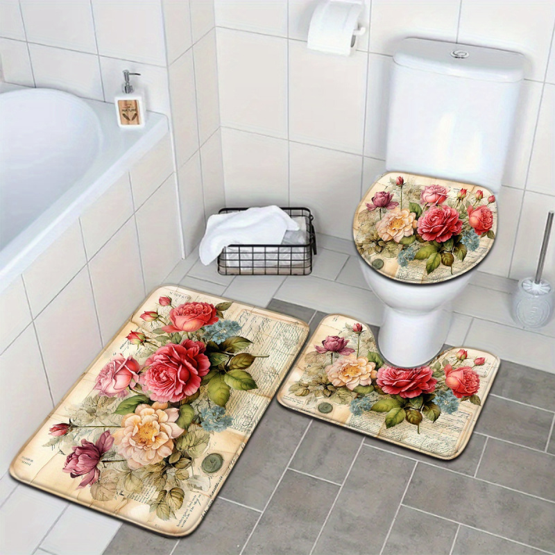 VIKAMA Vintage Floral Bath Mat - Zara Home Bathroom Rug บทวิจารณ์และราคา