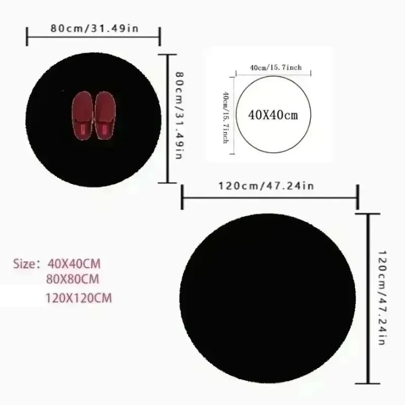 Colorful Square Pattern Round  - Home Goods Bathroom Rugs บทวิจารณ์และราคา
