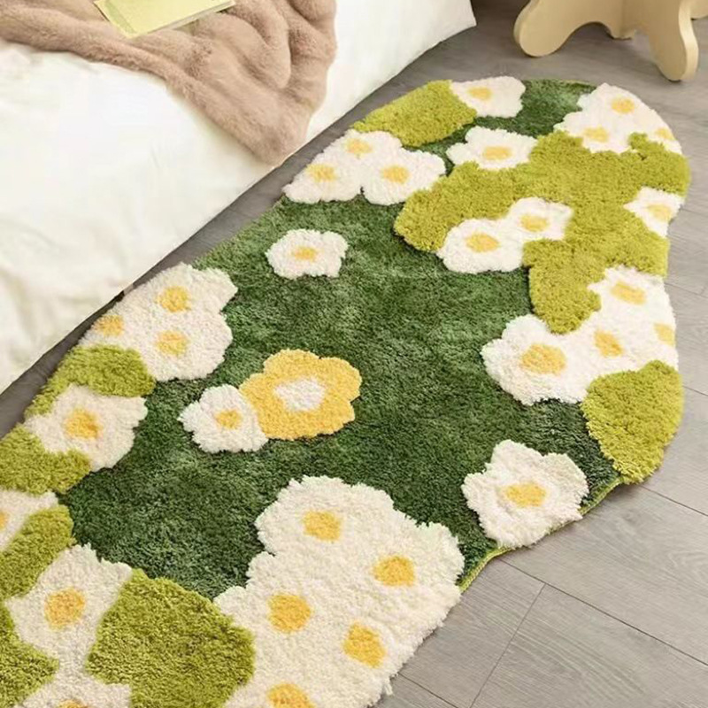 Aesthetic Tufting Moss Floral  - Zara Home Bathroom Rug บทวิจารณ์และราคา