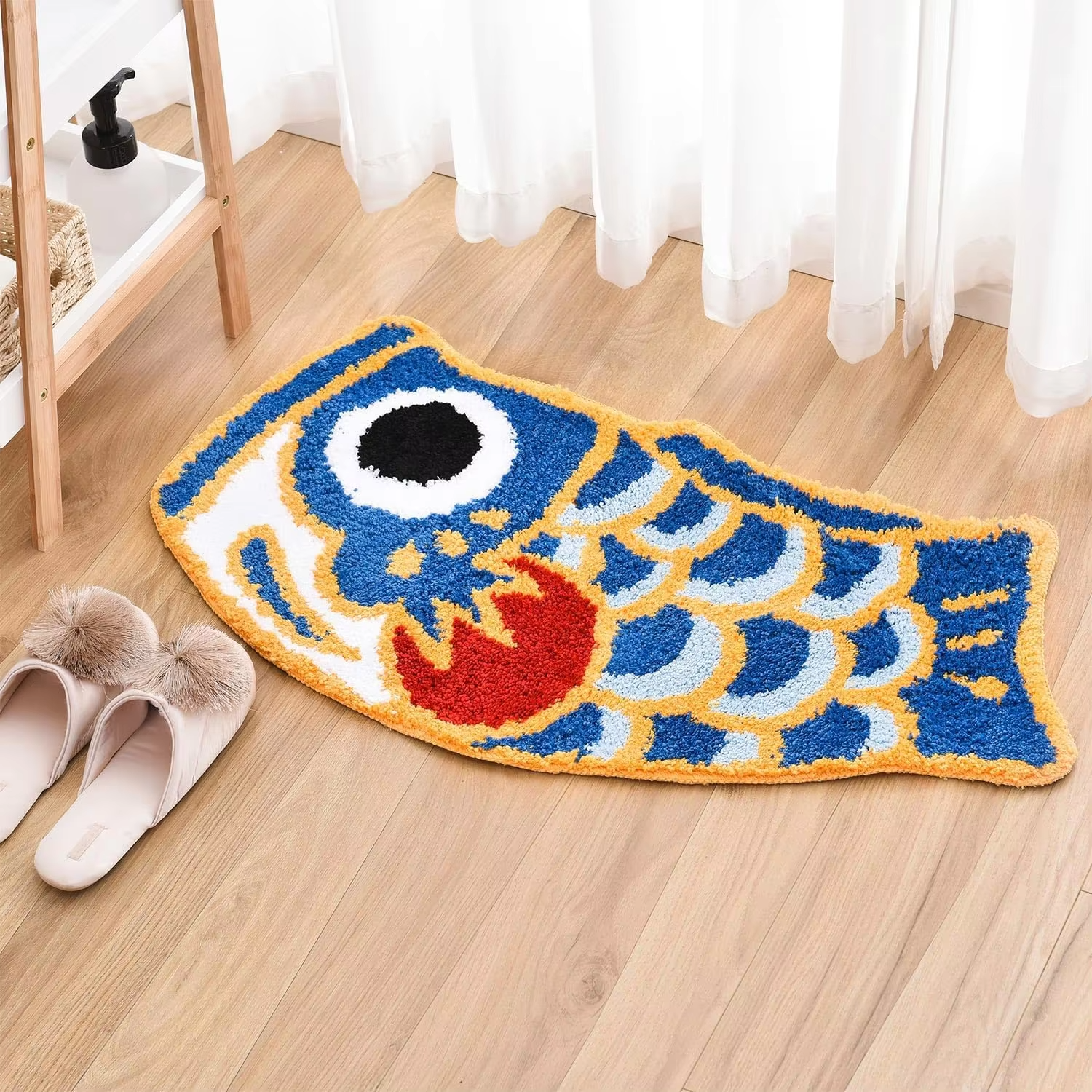VIKAMA Auspicious Carp Carpet  - Home Goods Bathroom Rugs บทวิจารณ์และราคา